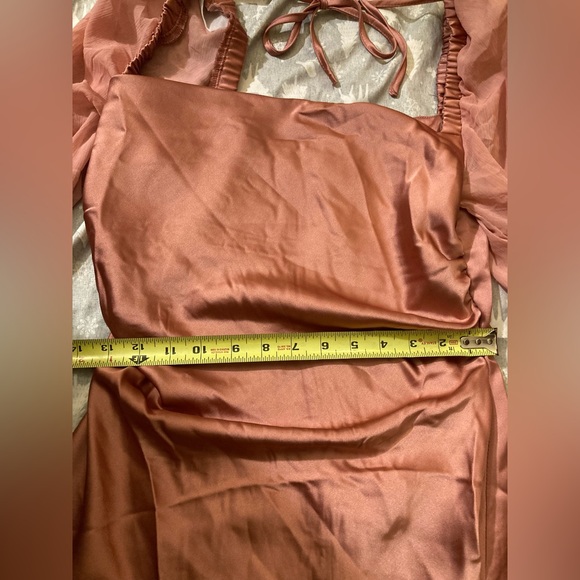 NWOT  We wore what pink long sleeve mini dress zip up size 6 coquette romantic - Picture 6 of 9